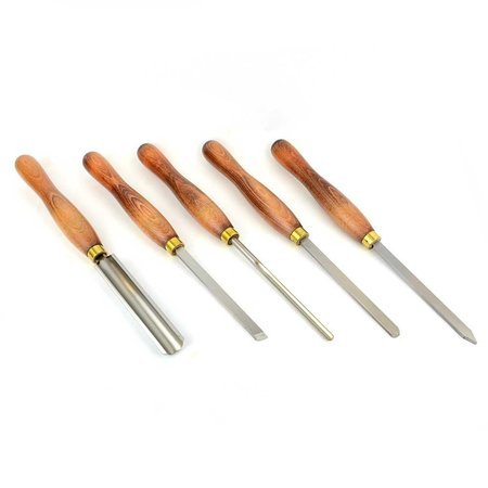 CROWN TOOLS 5 Pieces HSS Woodturning Tool Set 24280